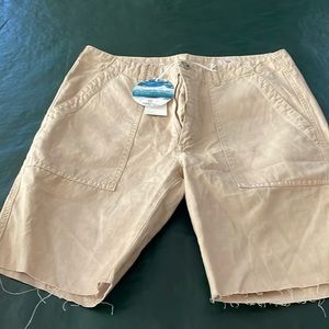 NWT AG Adriano Goldschmied Khaki cut off shorts